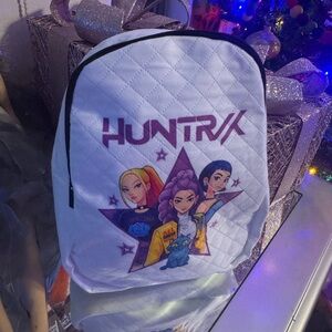 HUNTRX K-Pop Demon Hunters White Backpack 12” L x 10” W x 4” D NEW